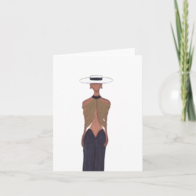 Black and White Glam Tack Kort (Framsida)