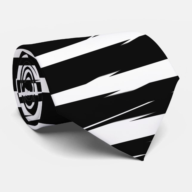 Black and White Glitch Signal Stripes Slips (Rullad)