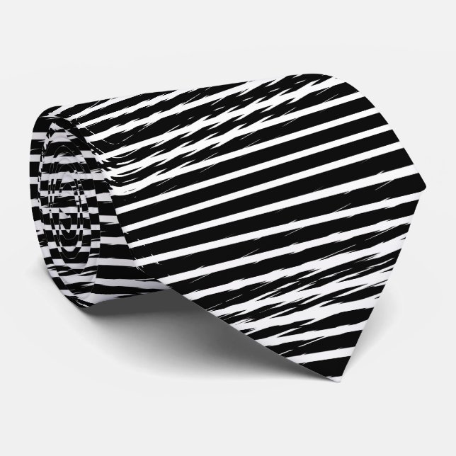 Black and White Glitchy Signal Stripes  Slips (Rullad)