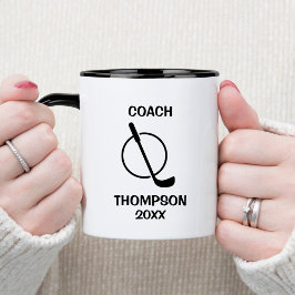 Black and White Golf Coach Mugg