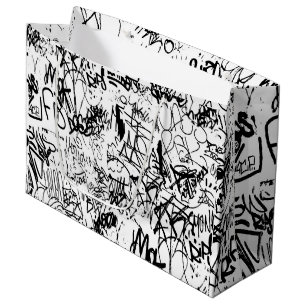 Black and White Graffiti Abstrakt Collage