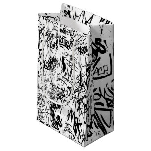 Black and White Graffiti Abstrakt Collage
