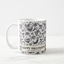 Black and White Graffiti Stil Döskallars Halloween Kaffemugg
