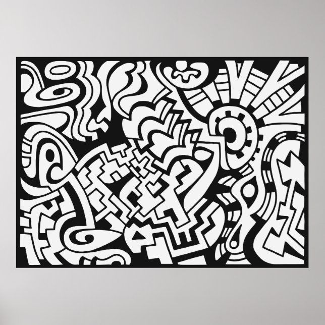 Black and white graffiti street art poster (Framsidan)