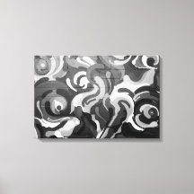 Black and White Graffiti Swirl Mönster i San Fran