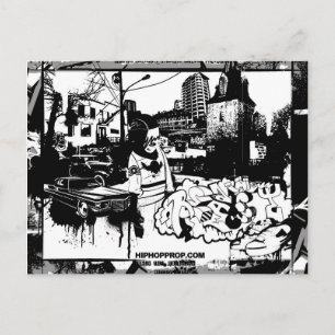 Black and White Graffiti-vykort Vykort