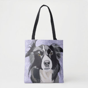 Black and White Gräns Collie Tygkasse
