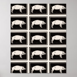 Black and White Gris av Julie de Graag Poster