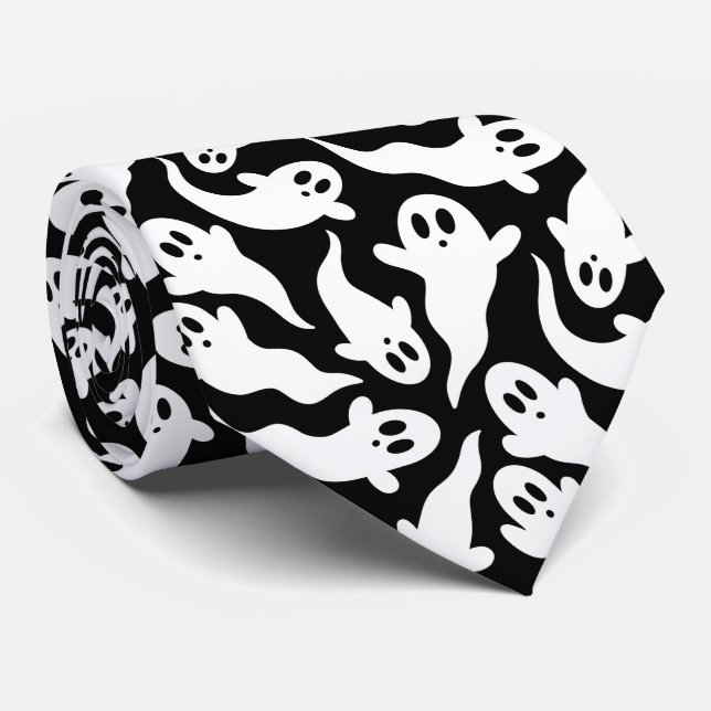 Black and White Halloween Ghost Mönster Slips (Rullad)