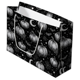 Black and White Halloween Pumpkin, Fladdermus, Spi