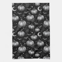 Black and White Halloween Pumpkin, Fladdermus, Spi