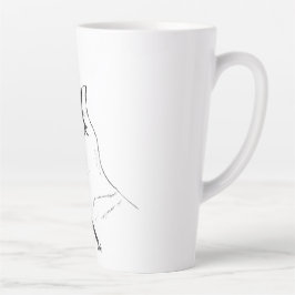 black and white hand on coffee mug