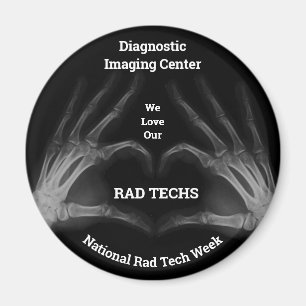 Black and White Hand Xray bildar hjärta Magnet