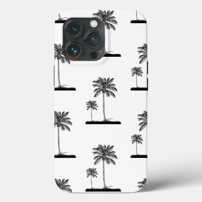 Black and White Handflatan Träd Phone Case iphone  (Baksida )