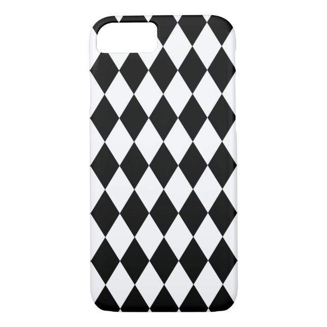 Black and White Harlequin Case-Mate iPhone Skal (Baksida)