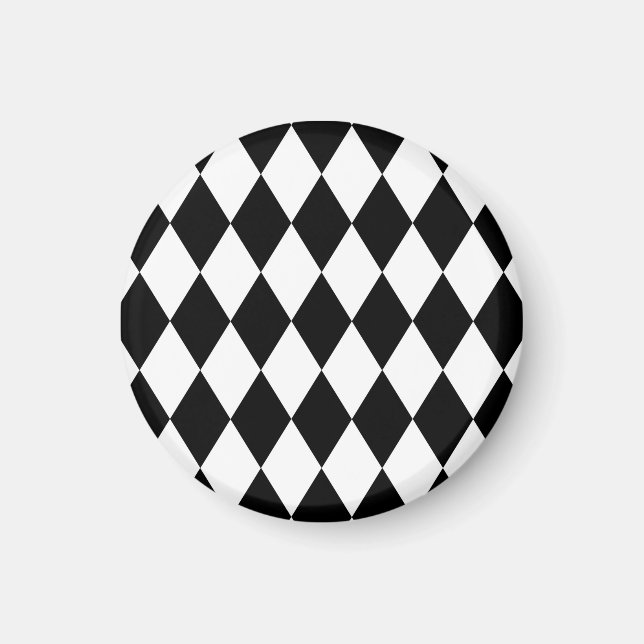 Black and White Harlequin Magnet (Framsidan)