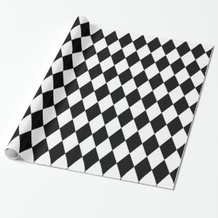 Black and White Harlequin Presentpapper