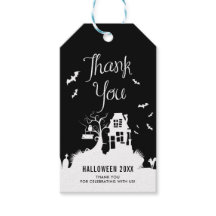 Black and White Haunted House Halloween Tack
