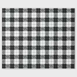 Black and White Herringbone Wrapping Paper Presentpapper