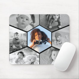 Black and White Hexagon Photo Collage Musmatta