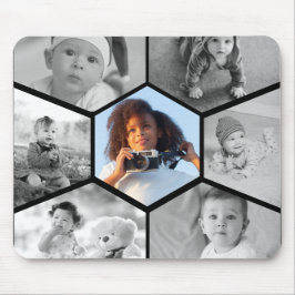 Black and White Hexagon Photo Collage Musmatta