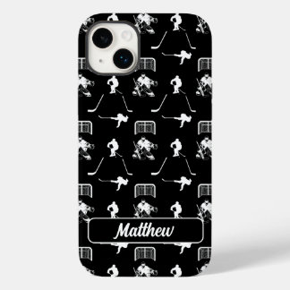 Black and White Hockey Modern Seamless Mönster