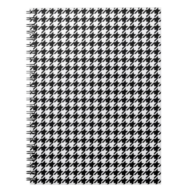 Black and White Houndstooth by Shirley Taylor Anteckningsbok (Framsidan)