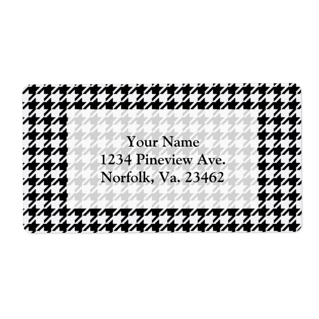 Black and White Houndstooth by Shirley Taylor Fraktsedel (Framsidan)