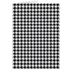 Black and White Houndstooth by Shirley Taylor Hälsningskort