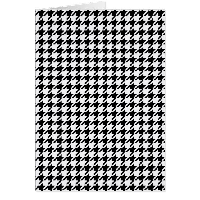 Black and White Houndstooth by Shirley Taylor Hälsningskort (Framsidan)