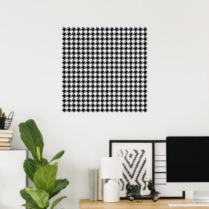 Black and White Houndstooth by Shirley Taylor Poster