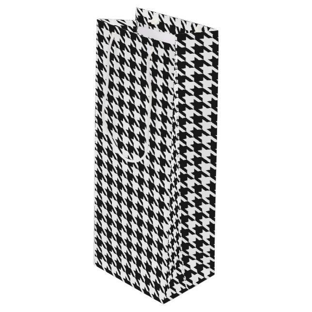 Black and White Houndstooth Mönster (Framsidan Vinklad)