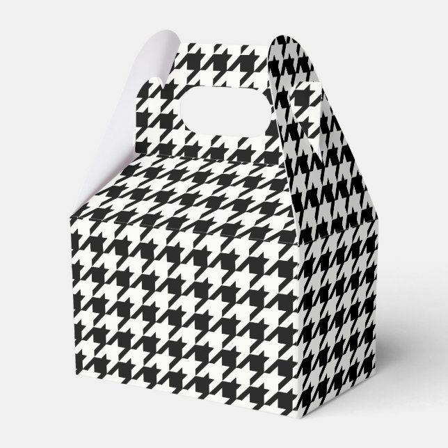 Black and White Houndstooth Mönster Presentaskar (Framsidan Sidan)