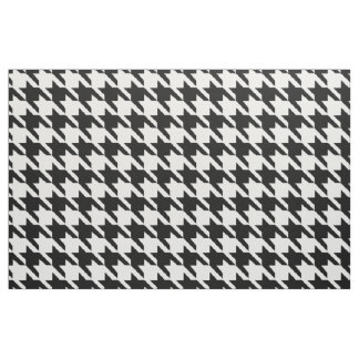 Black and White Houndstooth Mönster Tyg