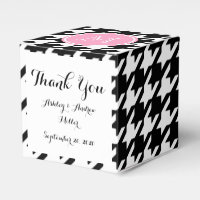 Black and White Houndstooth Rosa Monogram