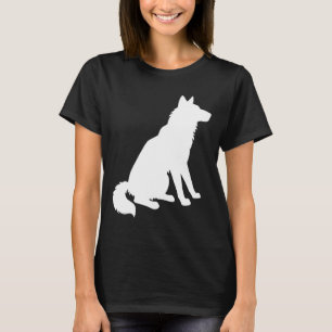 Black and White Husky Silhouette T Shirt