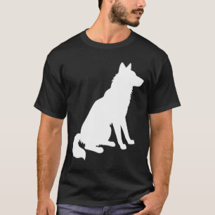 Black and White Husky Silhouette T Shirt