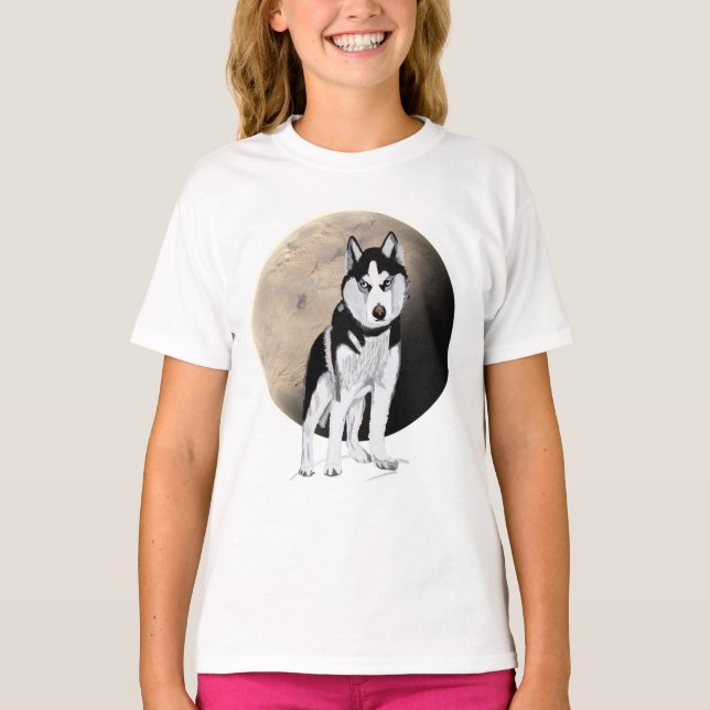 Black and White Husky Tröja (Framsida)