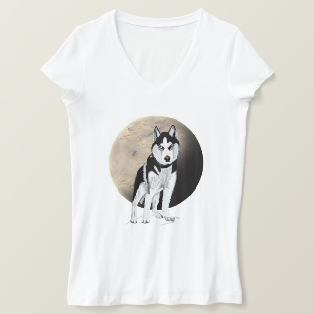 Black and White Husky Tröja (Design framsida)