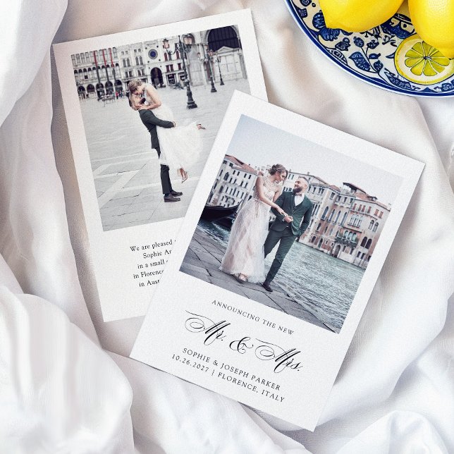 Black and White Italy Elegance | Photo Bröllop Meddelande (Skapare uppladdad)
