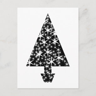 Black and White Julgran Design. Helg Vykort
