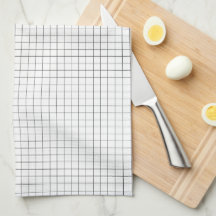 Black and White Kitchen Tea Towel Trasa