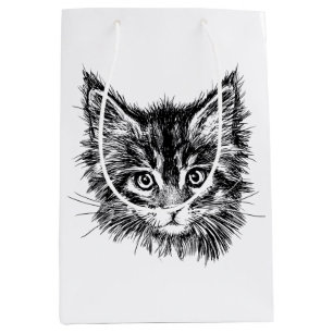 Black and White Kitten Ansikte