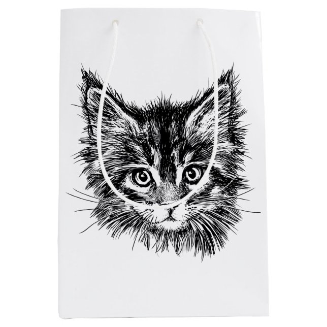 Black and White Kitten Ansikte (Framsidan)