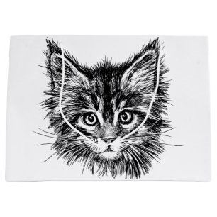 Black and White Kitten Ansikte