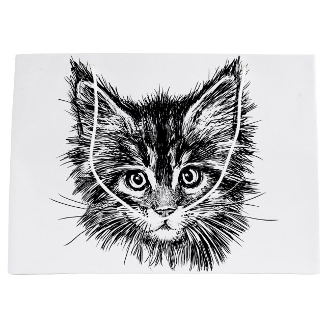 Black and White Kitten Ansikte (Framsidan)