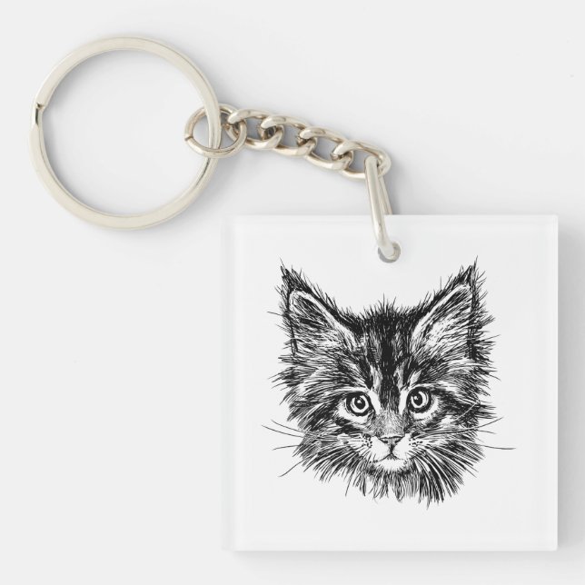Black and White Kitten Ansikte (Framsidan)