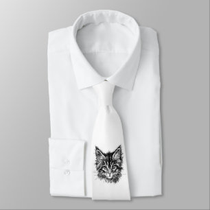 Black and White Kitten Ansikte Slips