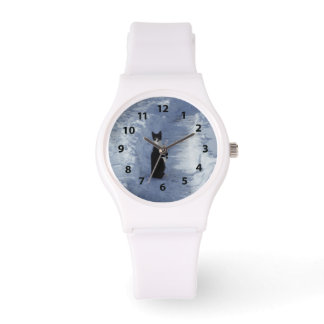 Black and White Kitten i Snö Watch Armbandsur