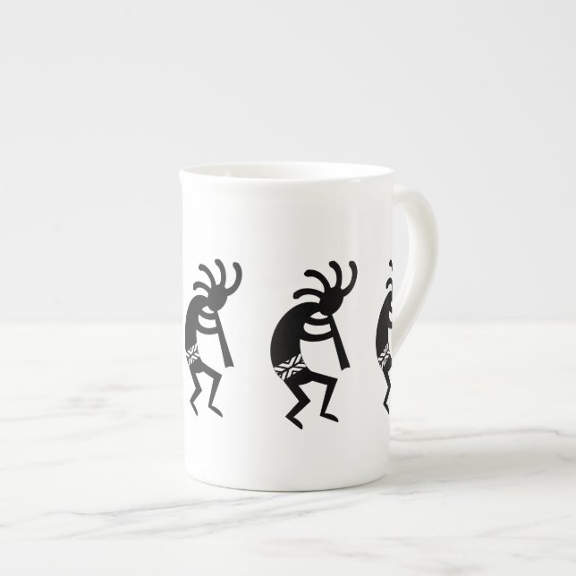 Black and White Kokopelli Southwest Benporslin Mugg (Framsida höger)
